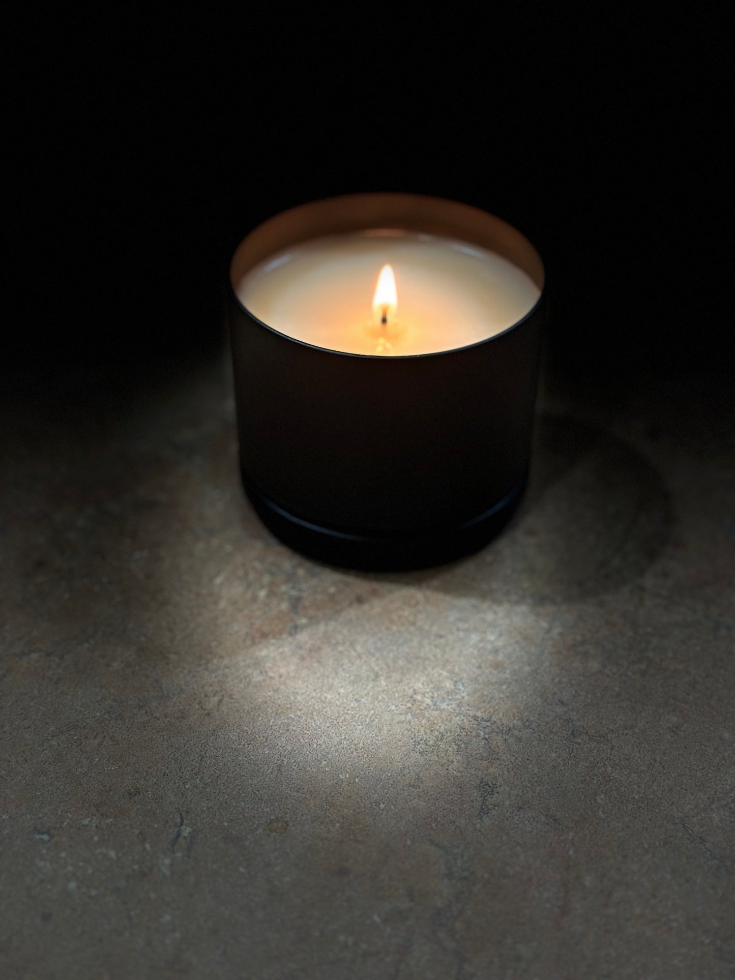Black 4 oz Tin Spiced Pumpkin Scented Candle