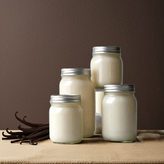 Vanilla Pure: Dye-Free Non-Toxic Soy Candle 16 oz - Mason Jar - mywishco.com