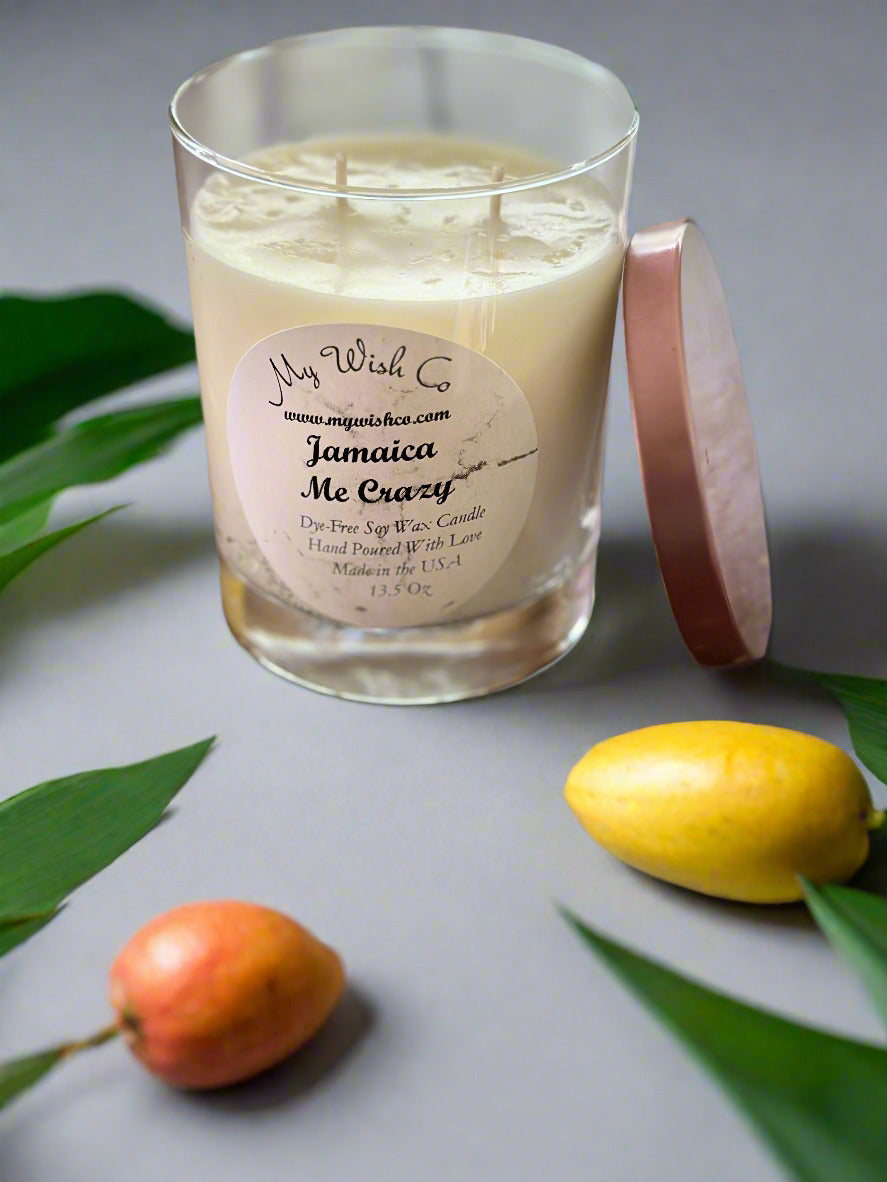 Dye-Free Soy Wax Candle Jamaica Me Crazy