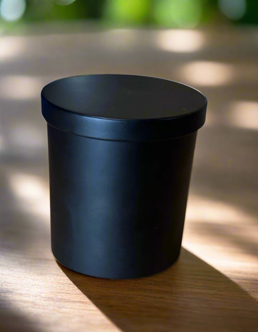 Vanilla Buttery Black Matte 10 oz Jar Candle - mywishco.com