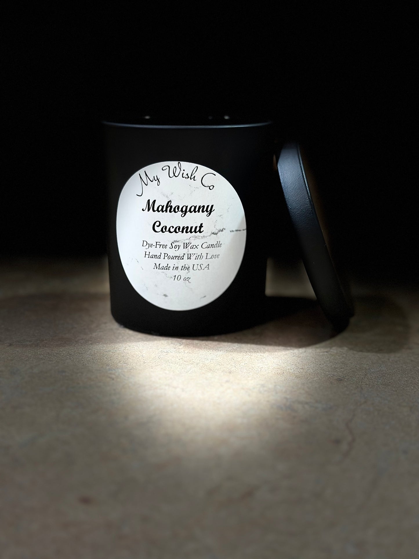 Mahogany Coconut: Dye-Free Non-Toxic Soy Candle - 10 oz