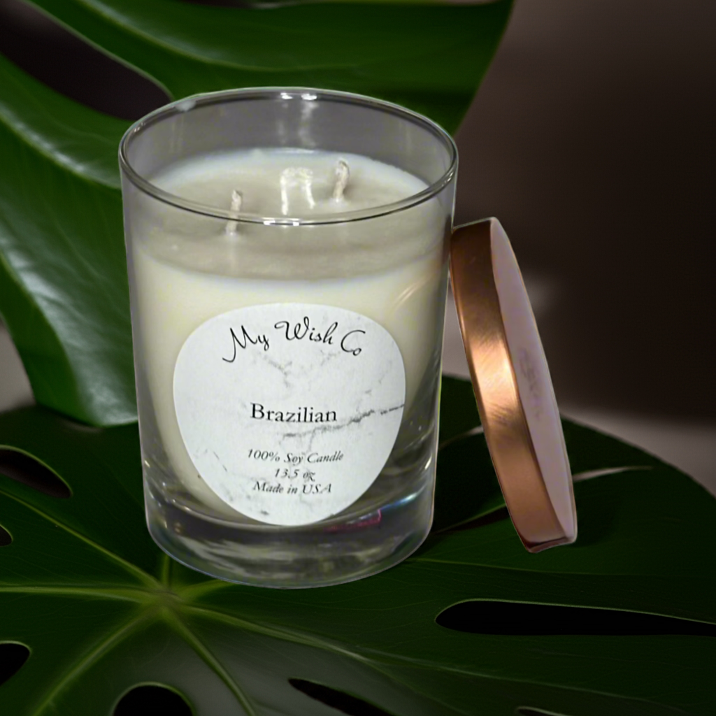 Brazilian Bum Candle: Dye-Free Non-Toxic Soy Candle 13.5oz - mywishco.com