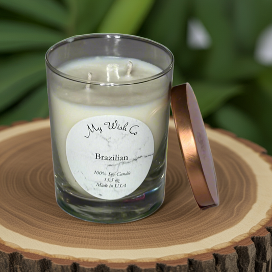 Brazilian Bum Candle: Dye-Free Non-Toxic Soy Candle 13.5oz - mywishco.com