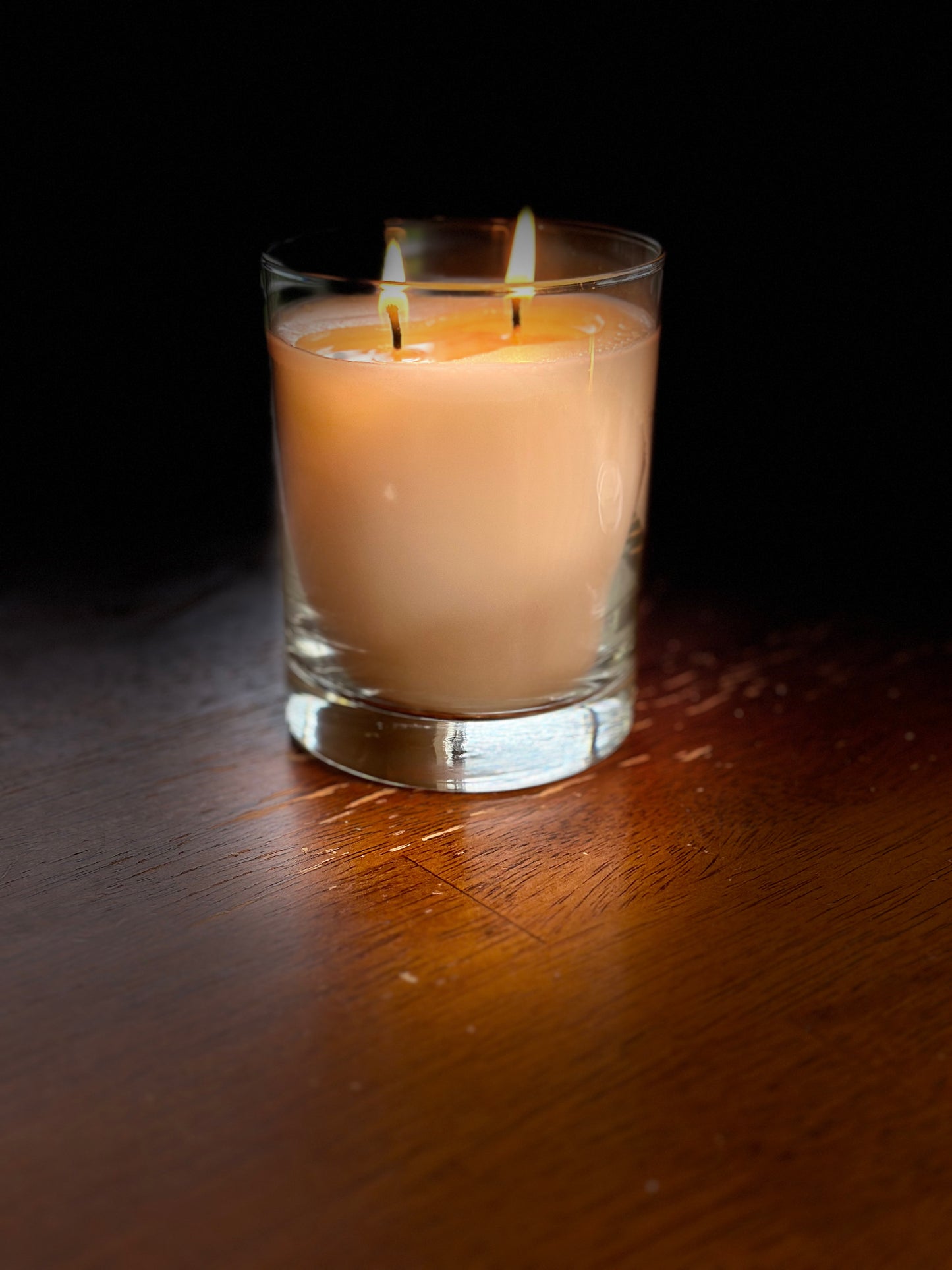 Vanilla Buttery Clear Medium Candle Jar with Rose Metal Lid - mywishco.com