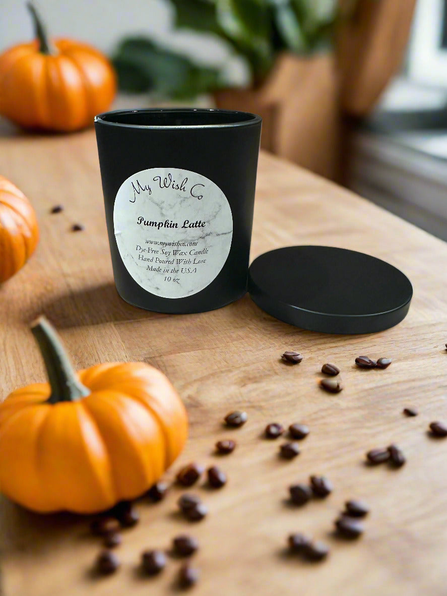Pumpkin Latte Soy Wax Candle | 10 oz Eco-Friendly, Non-Toxic, Dye-Free