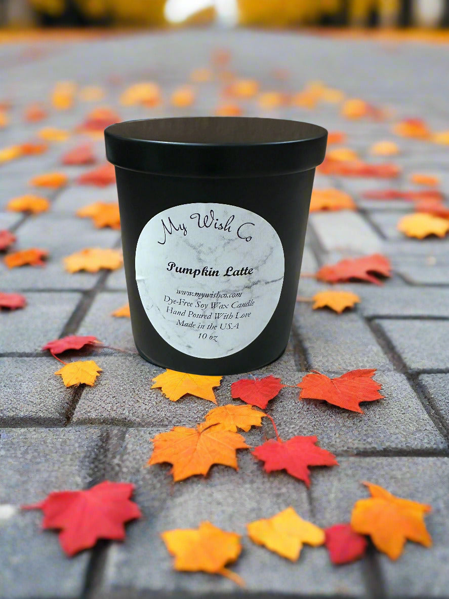 Pumpkin Latte Soy Wax Candle | 10 oz Eco-Friendly, Non-Toxic, Dye-Free