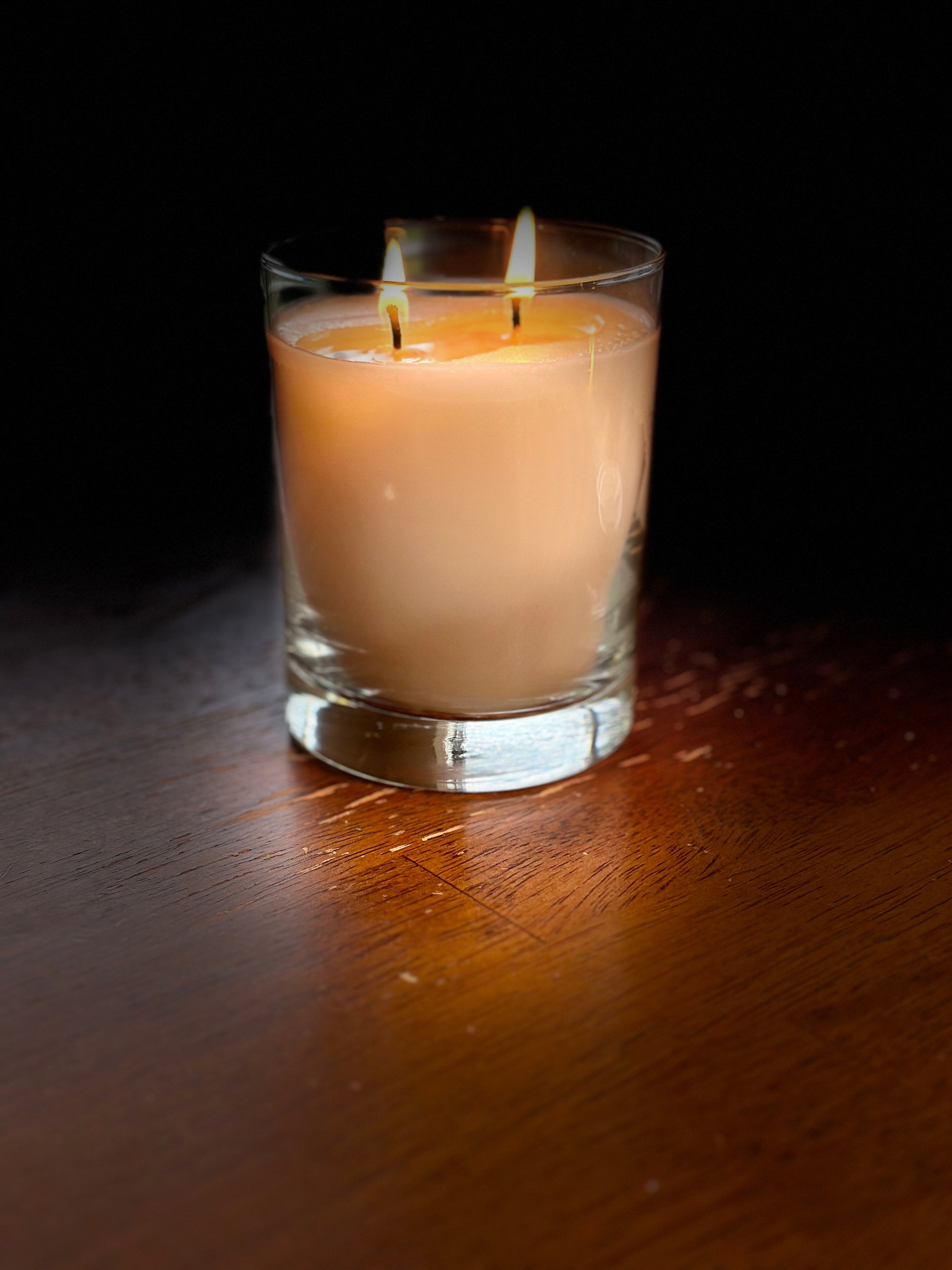Vanilla Buttery Clear Medium Candle Jar with Rose Metal Lid - mywishco.com