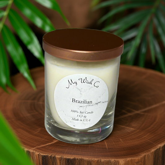 Brazilian Bum Candle: Dye-Free Non-Toxic Soy Candle  13.5oz - mywishco.com